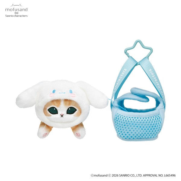 縮圖：mofusand × Sanrio Characters 外出小袋貓咪毛公仔掛飾