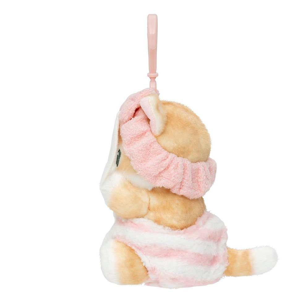 縮圖：mofusand 在家放鬆毛公仔掛飾 (面膜貓)