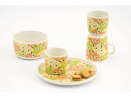 【新品速報】Marimekko「黃色×綠色」Unikko 小花餐具系列登場|迷你馬克杯・碗盤・復古口金包同步發售!