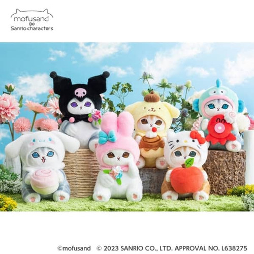 (現貨) mofusand x Sanrio 角色貓咪毛公仔