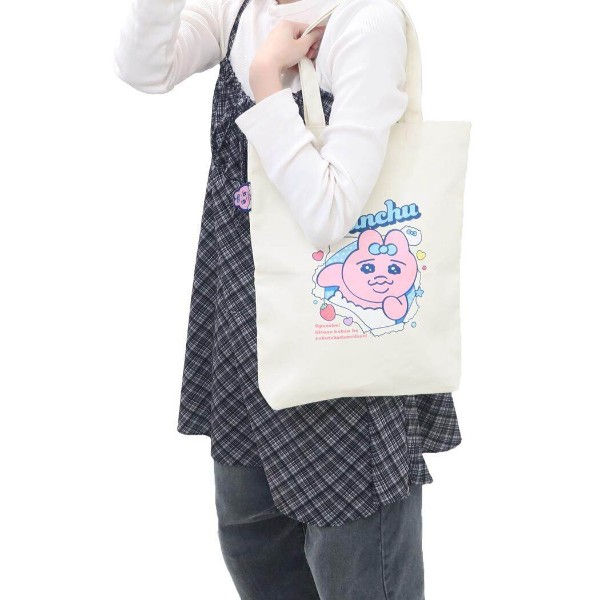Opanchu Usagi 底褲兔露頭Tote Bag手挽袋 (白色)