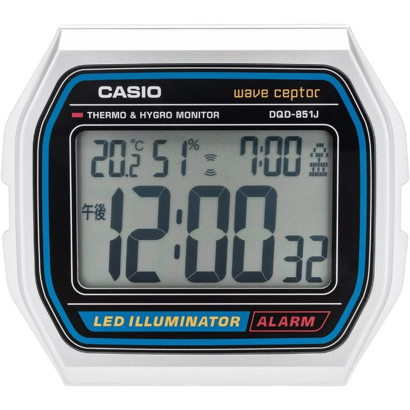 CASIO 電波電子鬧鐘 DQD-851J-8JF(銀色)