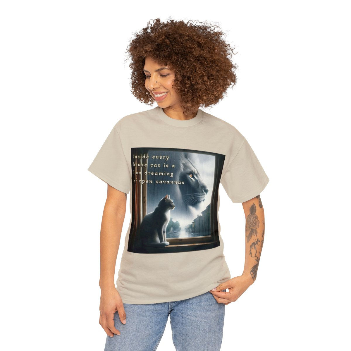 Inside Every Housecat… - Unisex Heavy Cotton Tee