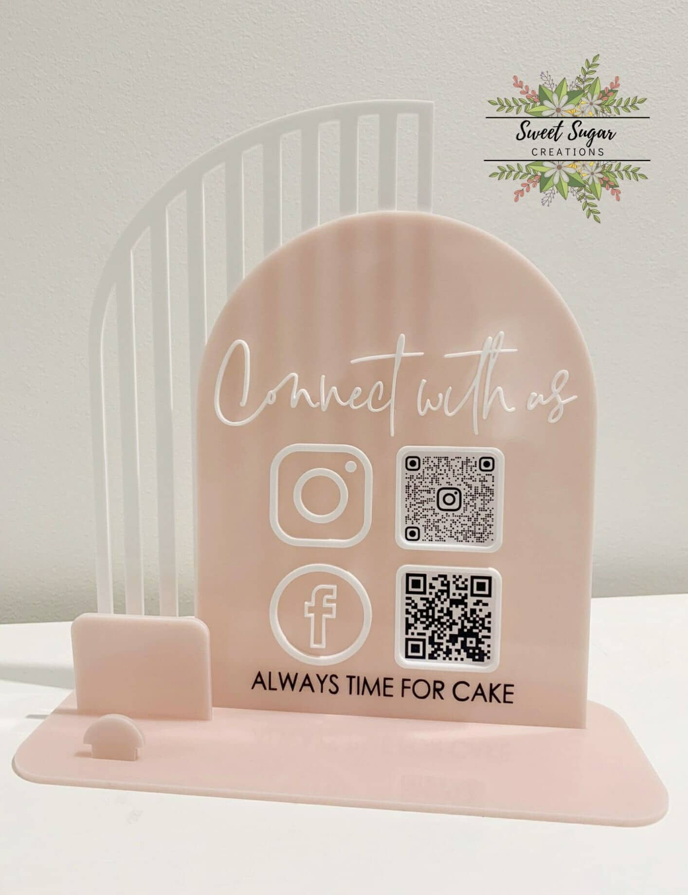 Acrylic Arch Business Social/Card Sign