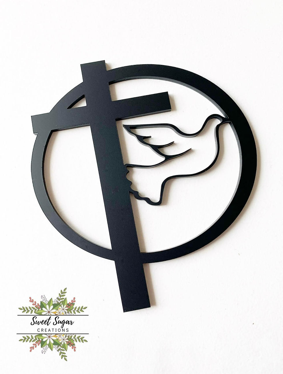 Cross and Dove Confirmation Topper