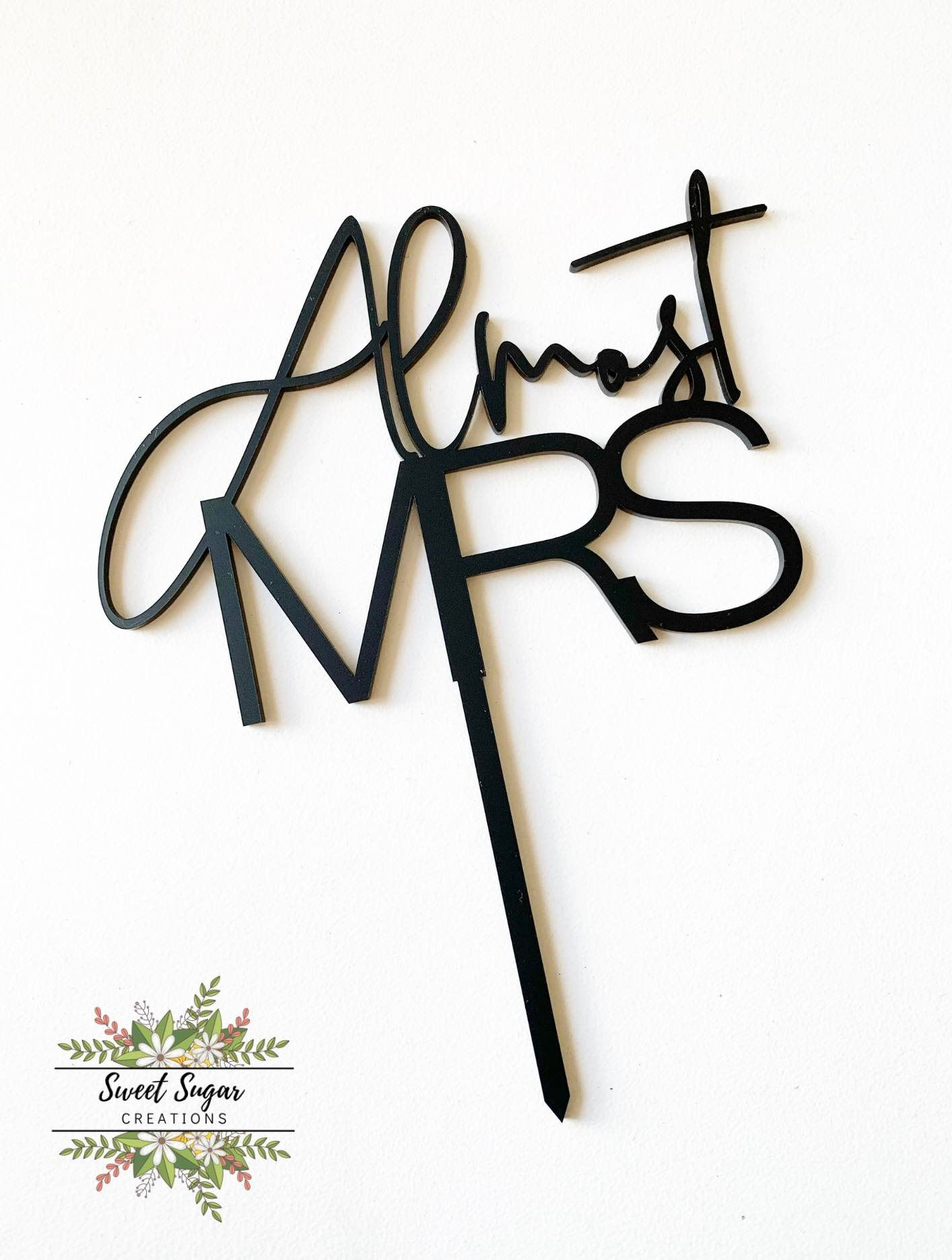 Almost MRS Cake Topper