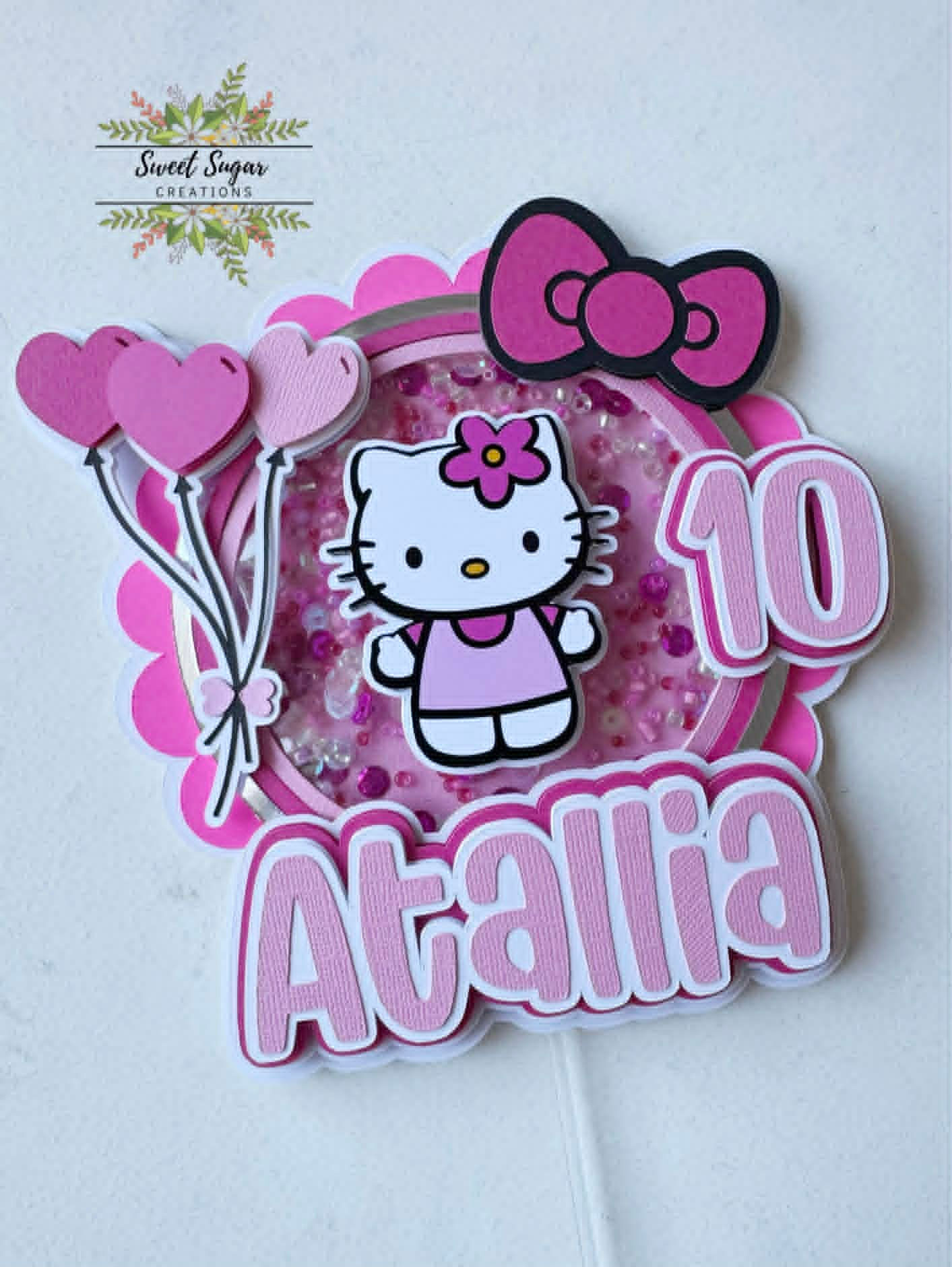 Hello Kitty Shaker Cardstock Topper