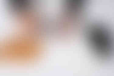 Hands measure a white circular object with callipers on a white surface. Orange, white, and black rings are scattered around. Viewpoint Photography