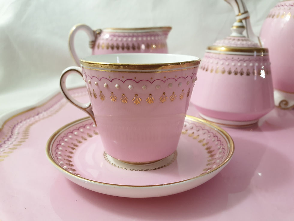 Thumbnail: Minton Jewelled Pink Cabaret Set