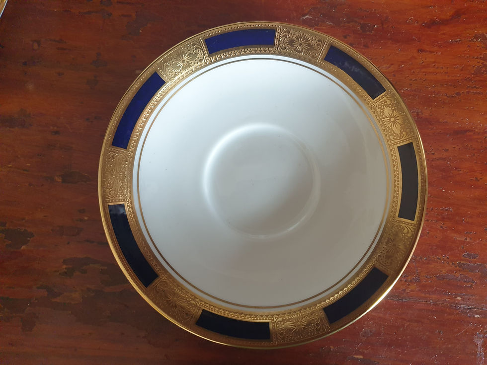 Thumbnail: Aynsley English Bone China Tea Set Empress Patten Cobalt