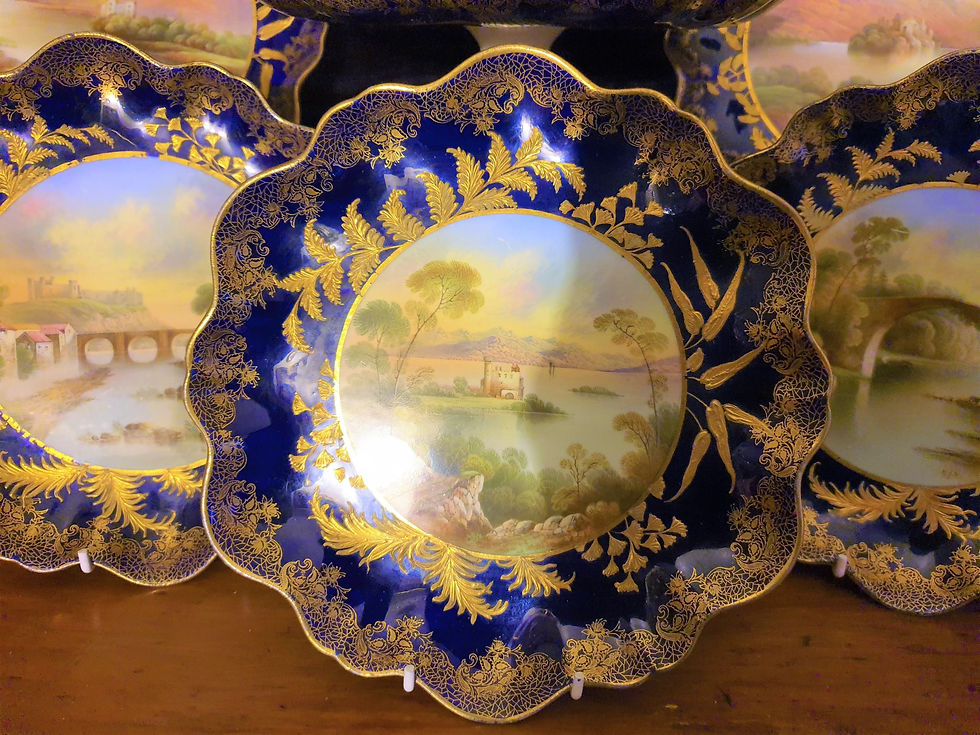 Thumbnail: Aynsley Signed Dessert Cake Service