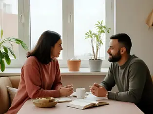 Família reorganizando rotina de convivência após separação com ambiente acolhedor.