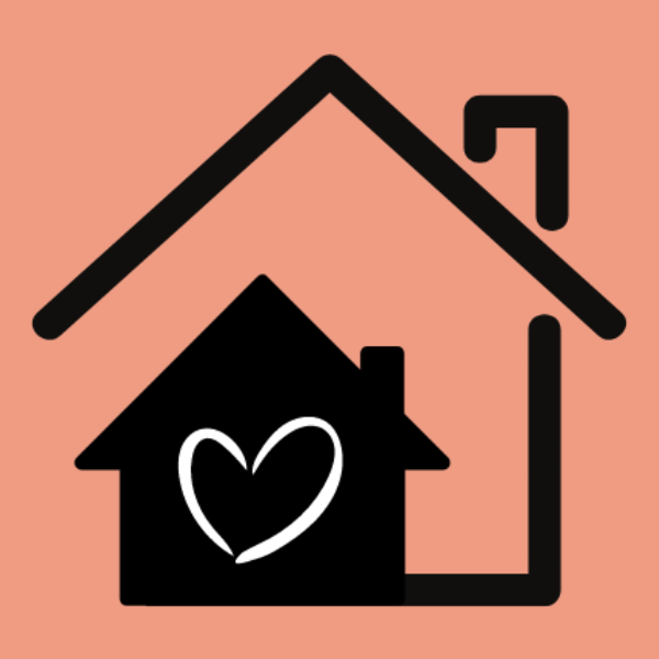 Logo da Ohana Direito das Famílias — casa com coração simbolizando acolhimento e informação jurídica acessível online