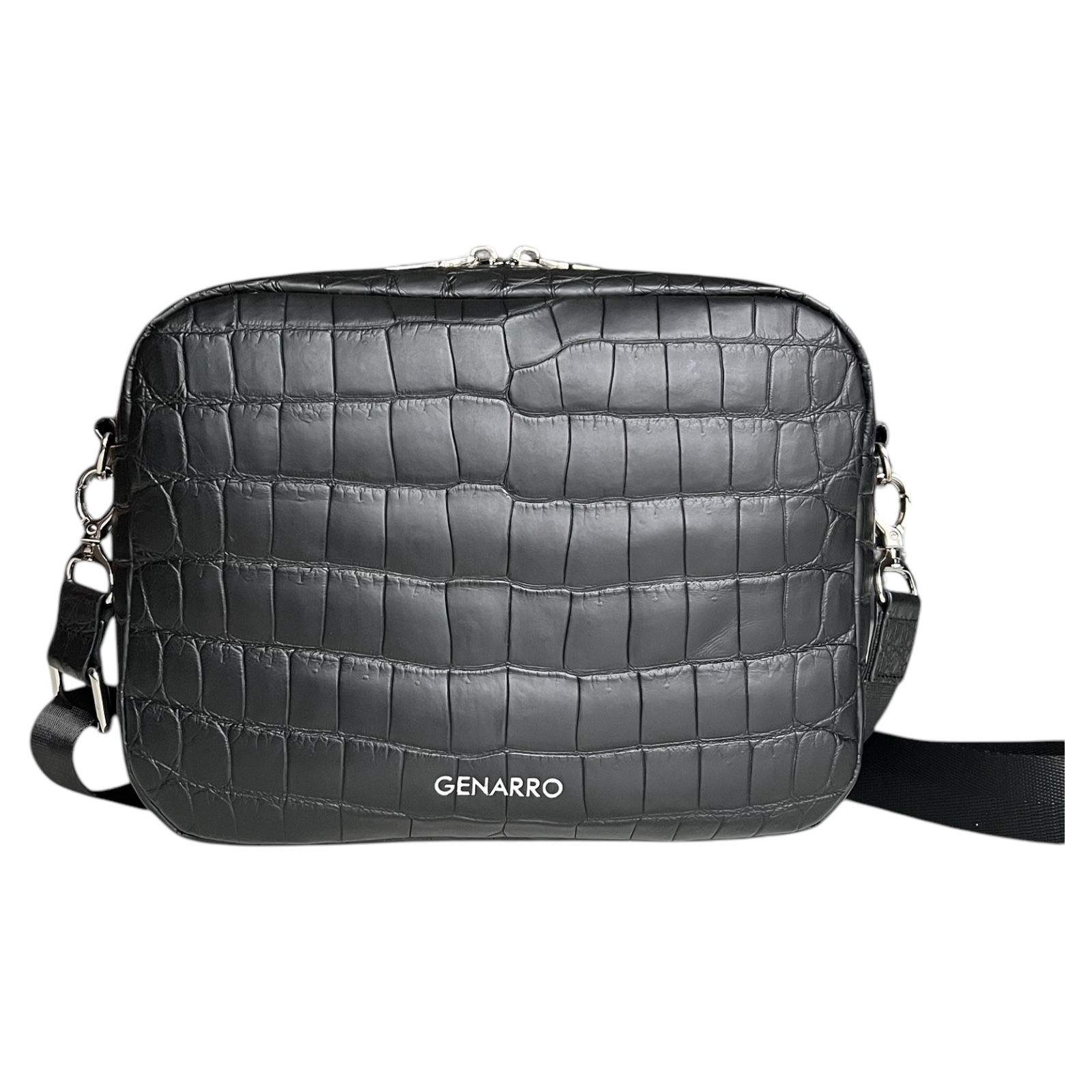 Сумка мессенджер из кожи крокодила