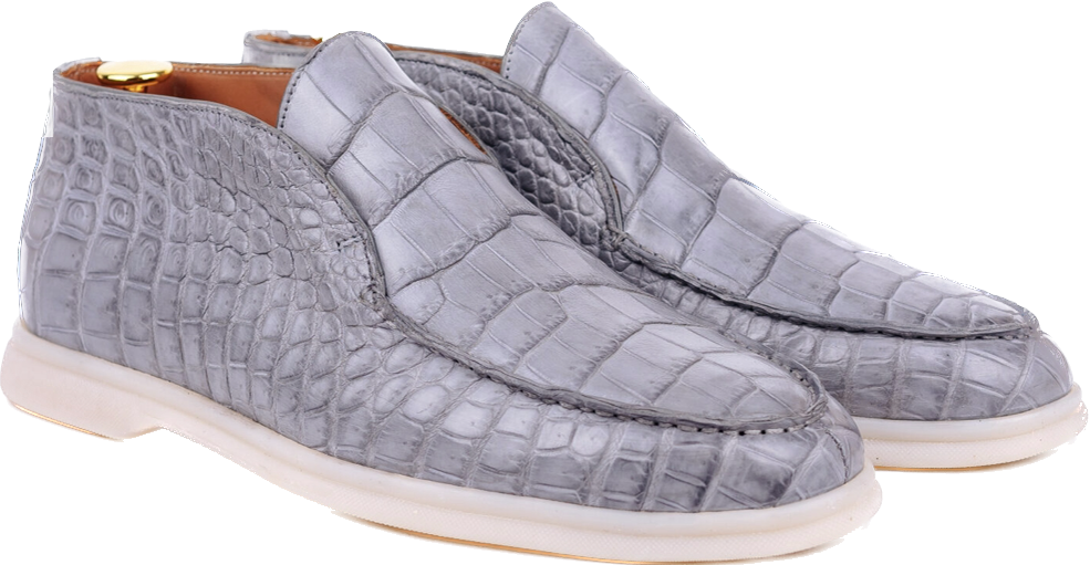 Ботинки из кожи крокодила