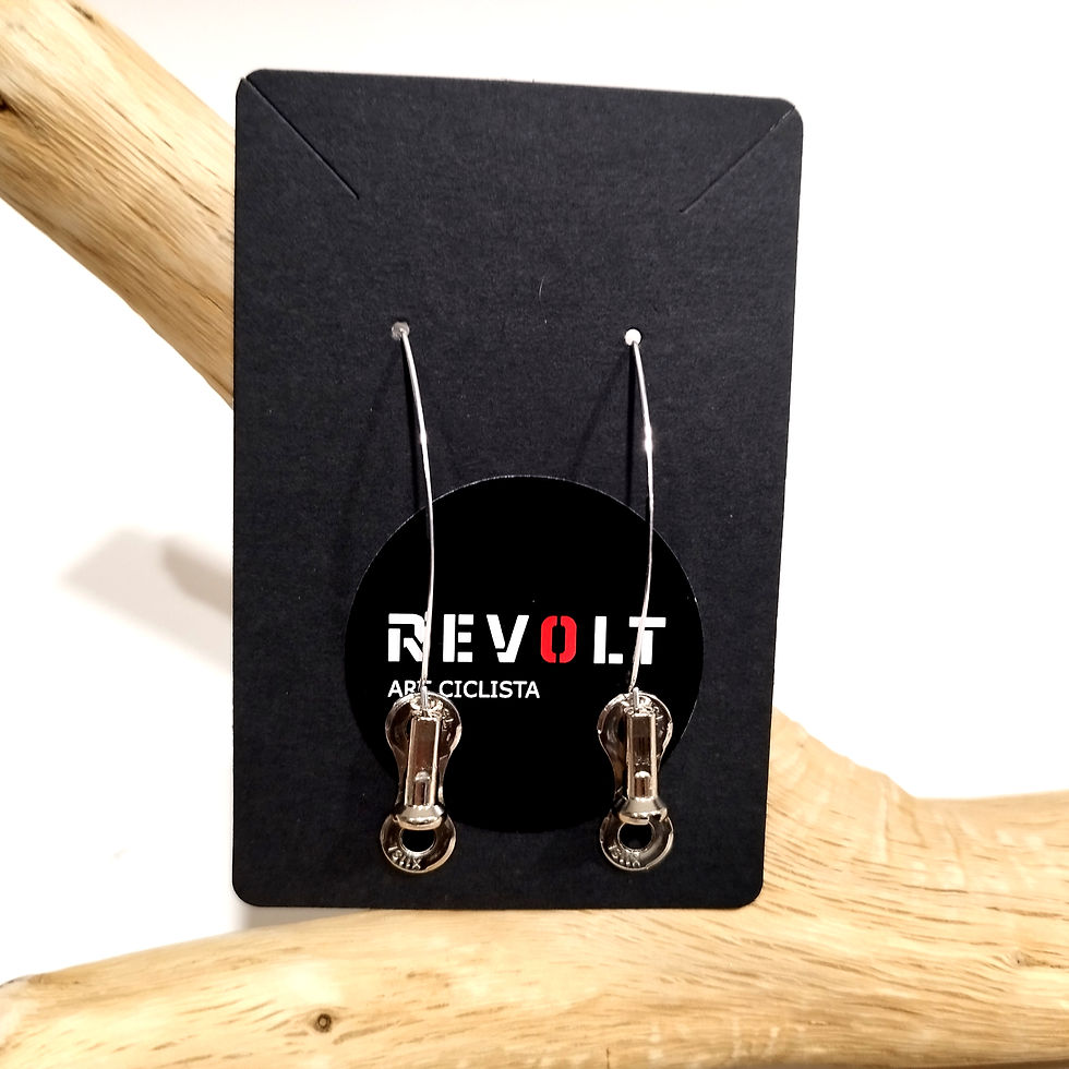 Miniatura: Pendiente con eslabón de a cadena y tapón de radio