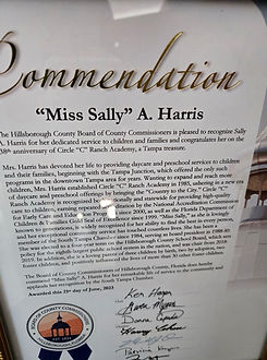 Sally Harris Commendation