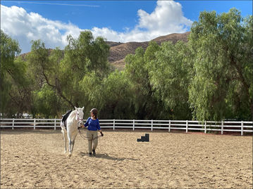 Annika Hylmö and Eddie at Red Rock Riding Ranch is located in the majestic hills north of Los Angeles. (Photo: Ashley Covington)