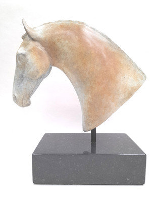 Japonica is a bronze sculpture of a horse head by equine sculptor Sandie M. Henderson
