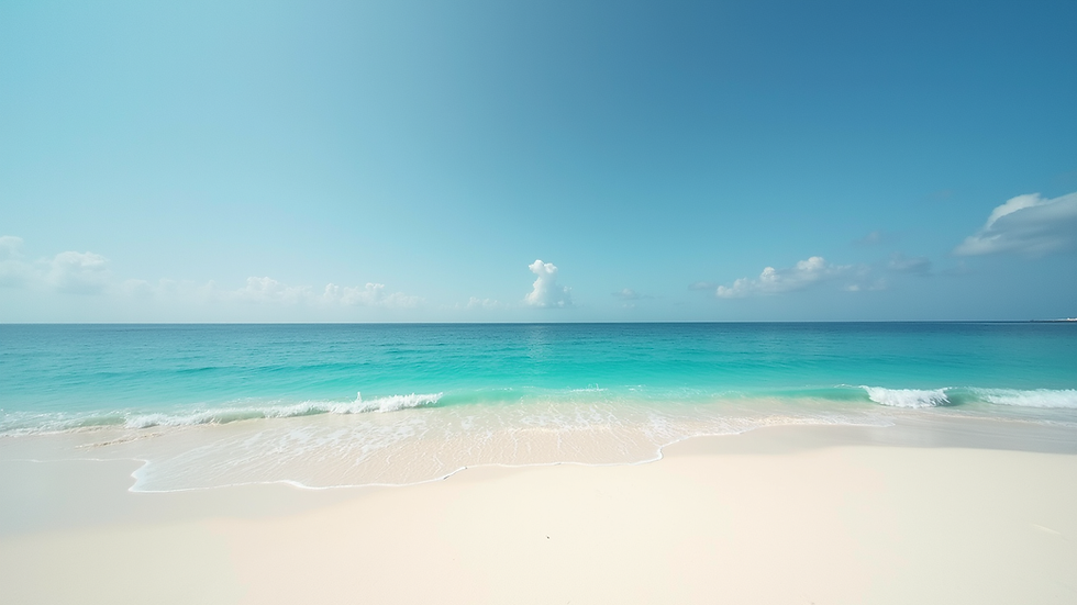 Vista panorámica de una playa en México con aguas cristalinas y arena blanca
