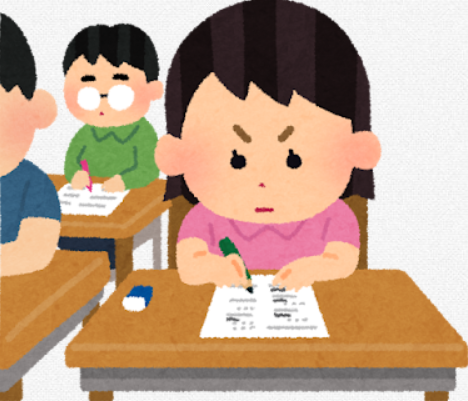 試験を受ける女の子
