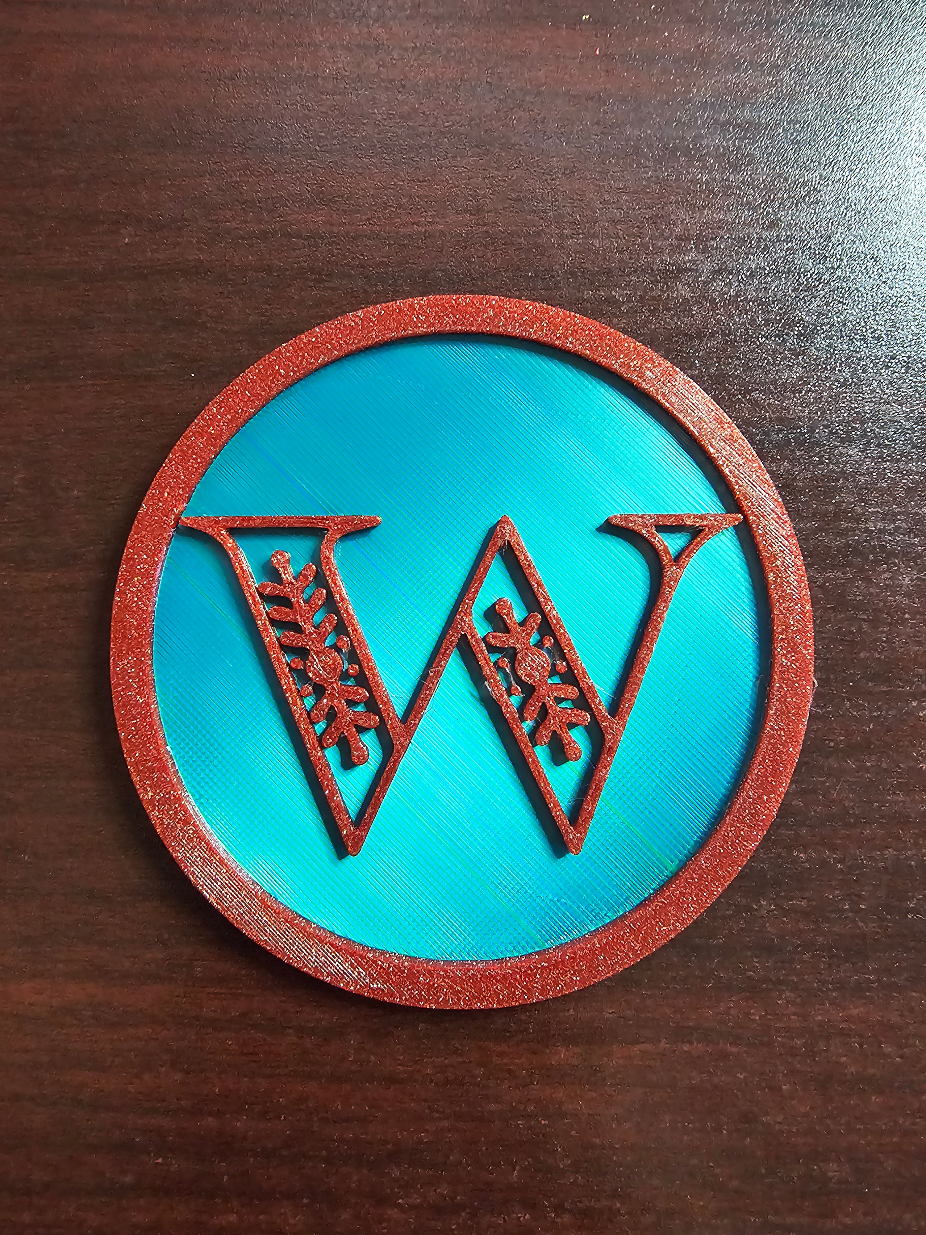 Set of Four Monogram Coasters - Style #2