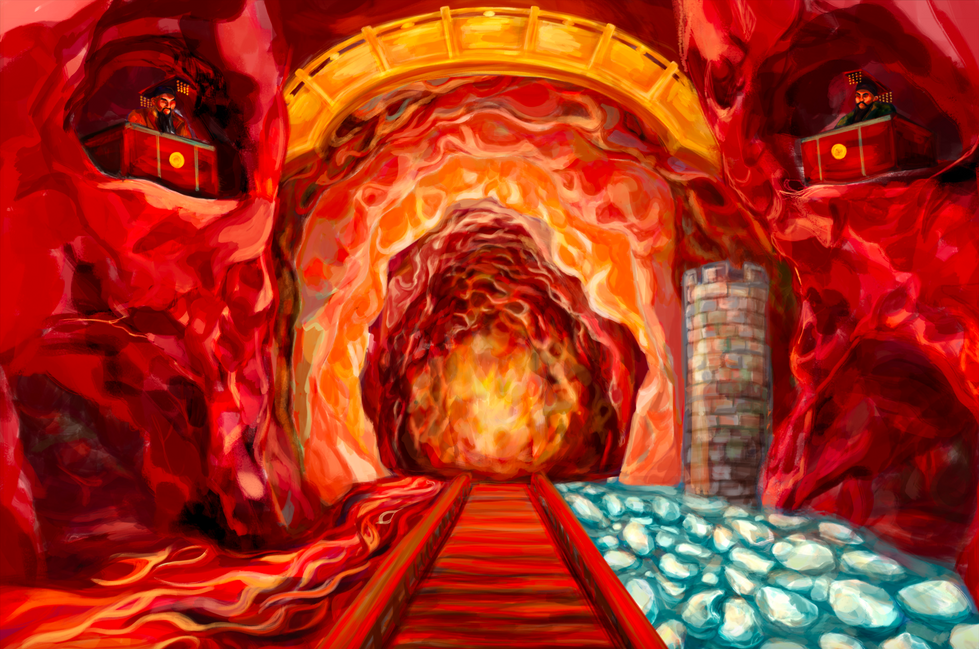 The ninth and tenth pages of my Haw Par Villa-related graphic novel concept.