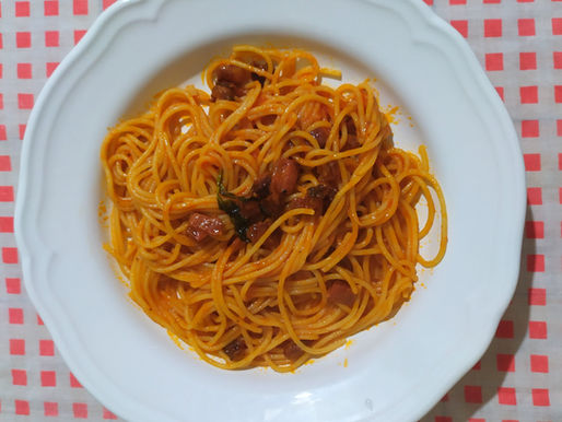 SPAGHETTI WITH CRISPY PORK CHEEK RECIPE