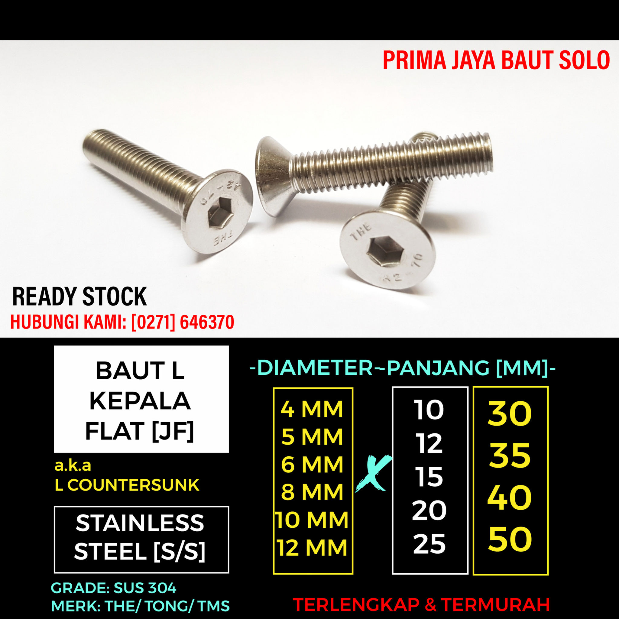 SUS 304 - BAUT L JF [MM]