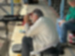 Field Target competitor looking through a rifle scope to range a target