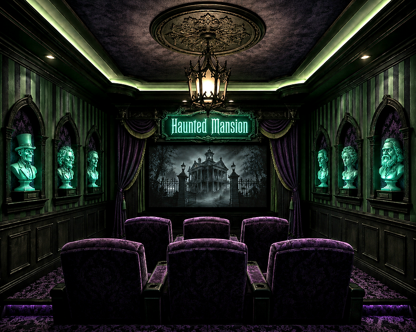 haunted mansion home theater horror halloween vampire haunted house