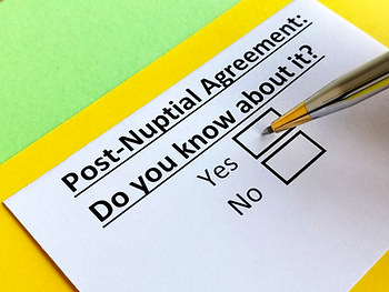 Post-Marital Agreement, Photo by Sims & Purzer, Attorneys at Law, PLLC