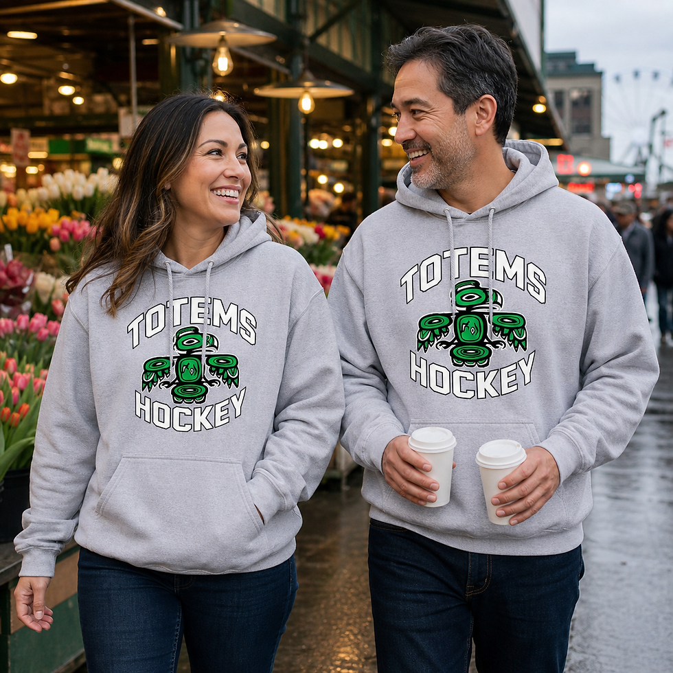 Thumbnail: Seattle Totems Grey Guilden Sweatshirt with Totems Hockey Logo