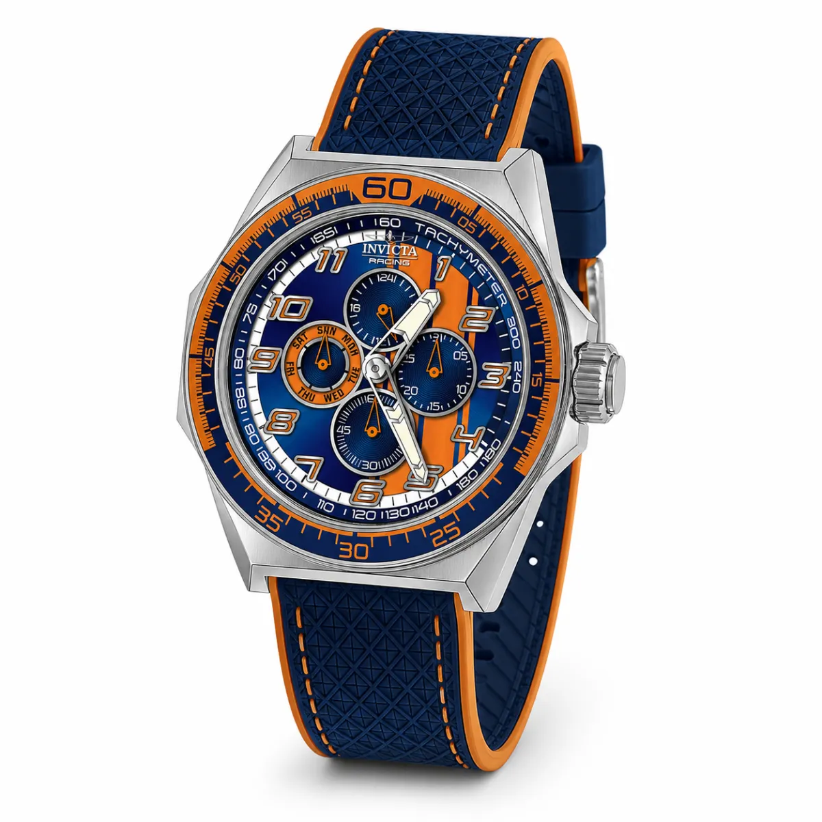 Invicta Racing Stryketach Men's Watch - 50mm, Orange, Blue (50045)