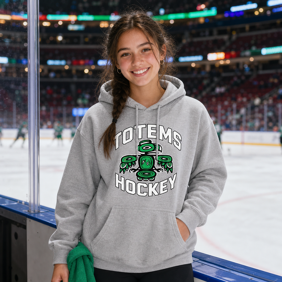 Thumbnail: Seattle Totems Grey Guilden Sweatshirt with Totems Hockey Logo