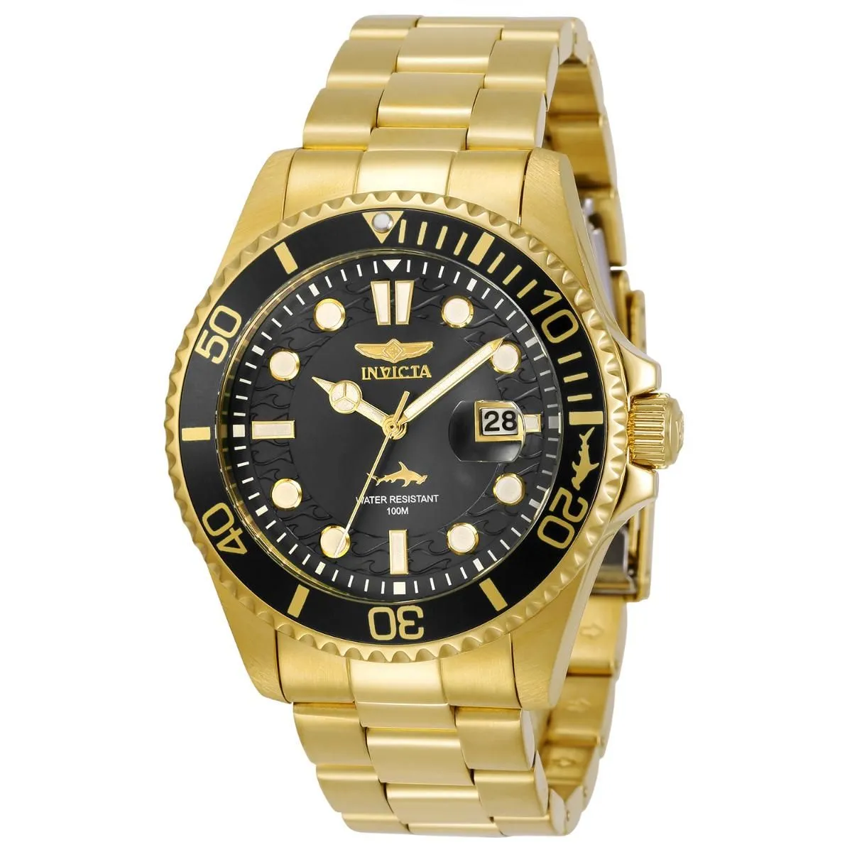 Invicta Pro Diver Men's Watch - 43mm, Gold (30026)