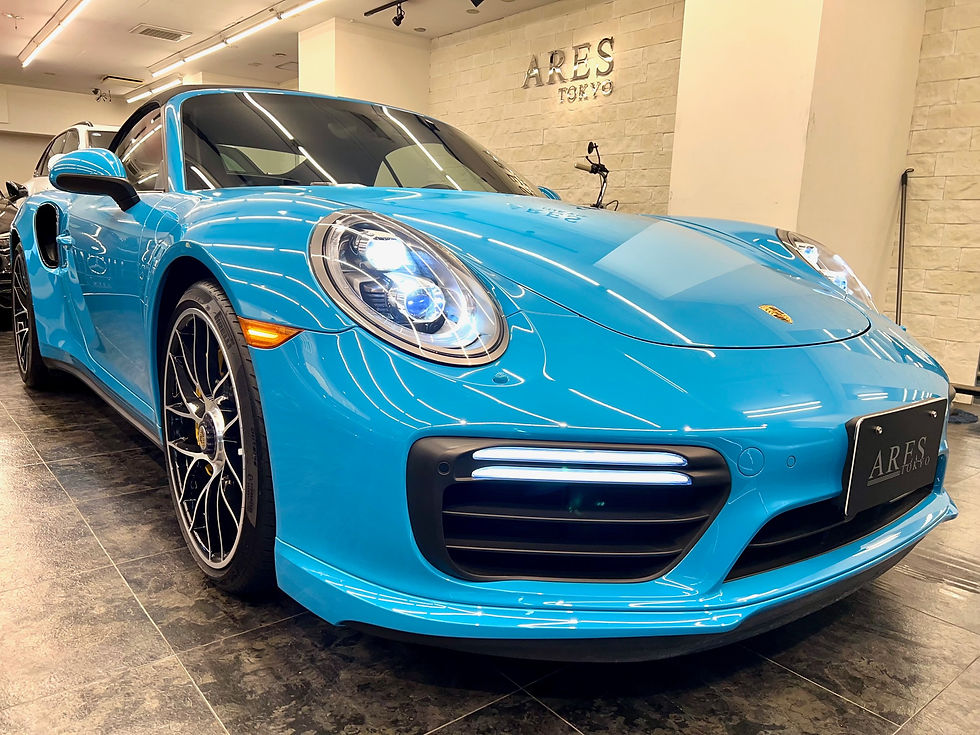 2017モデル ポルシェ911ターボSカブリオレ マイアミブルー/Fリフト/PCCB/ブルメスター/並行輸入車