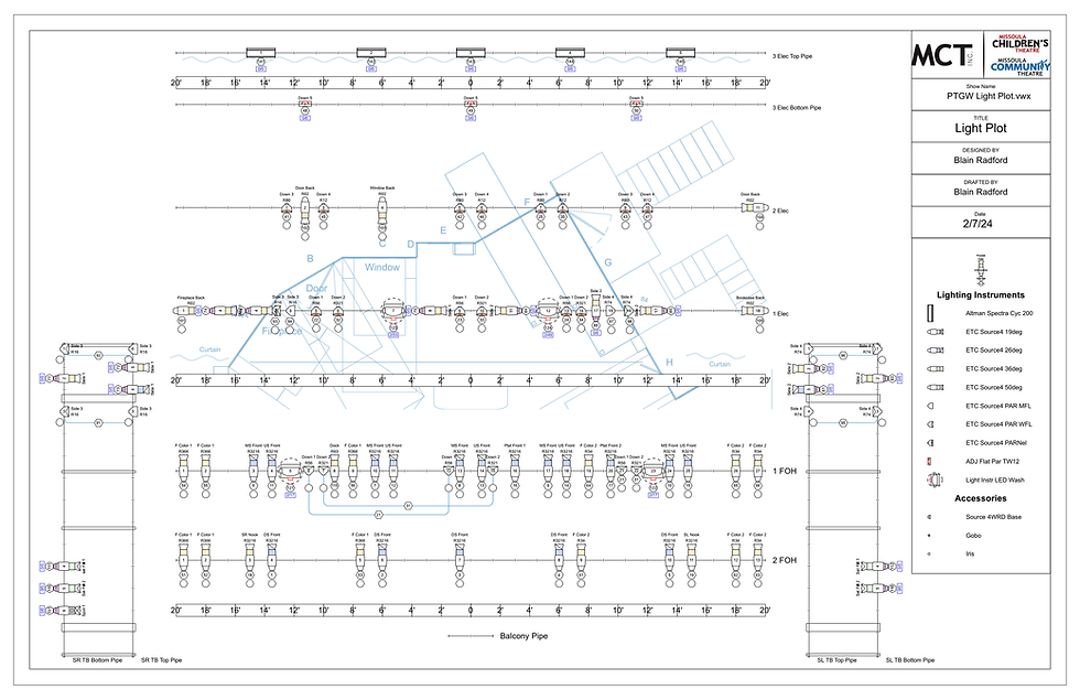 Light Plot for the show
