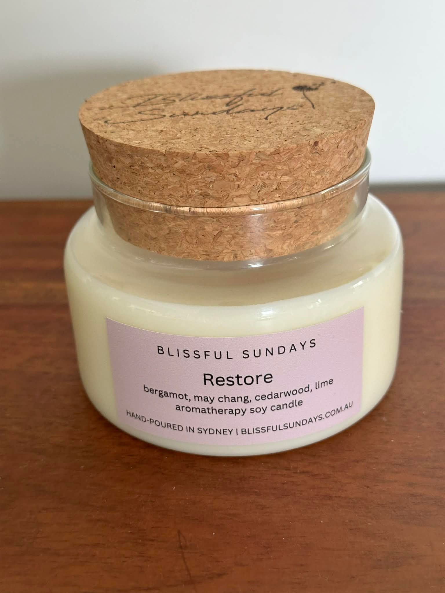 Restore Aromatherapy Soy Candle | Apothecary Jar