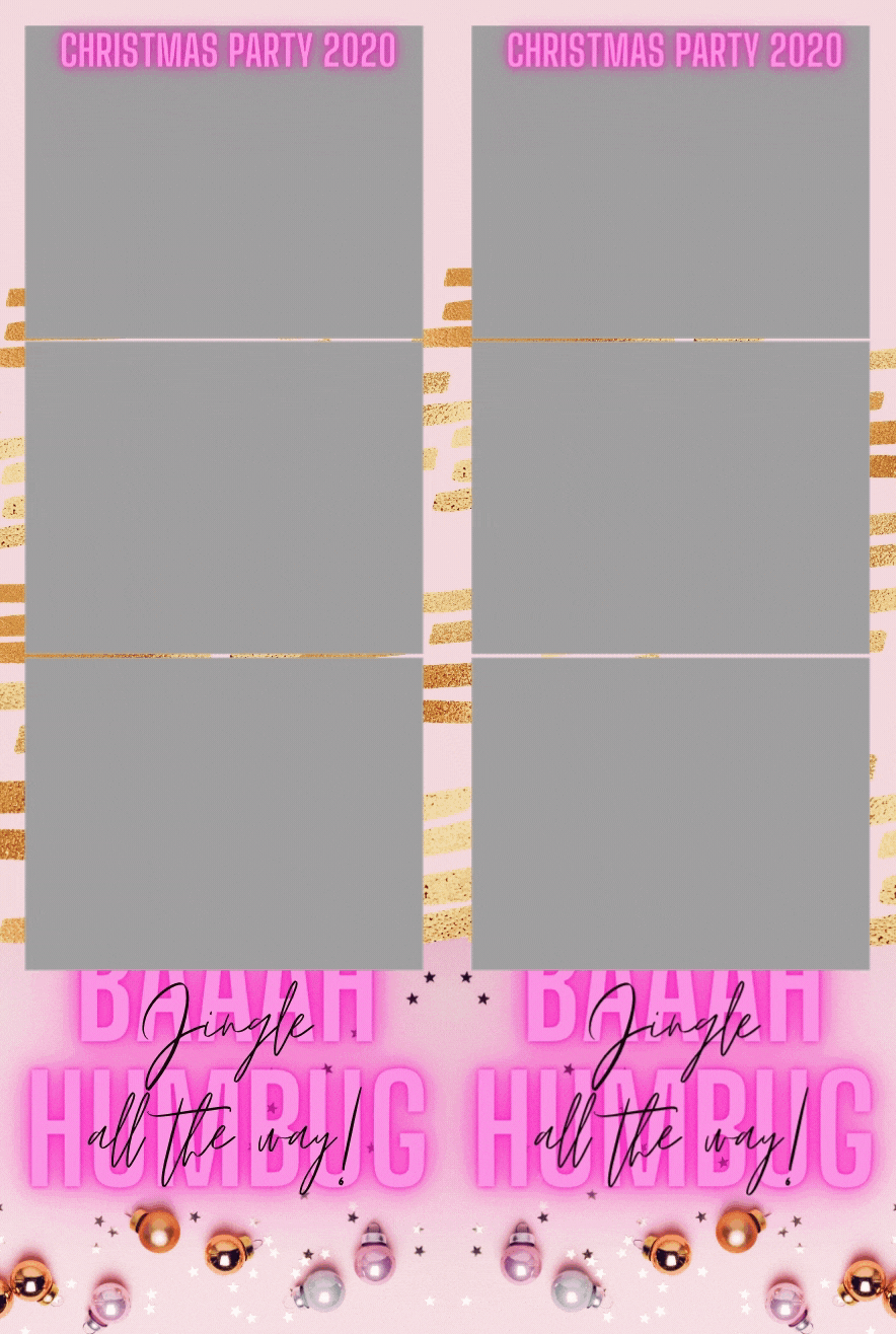 Bah Humbug Christmas Party strips 6x4 ph