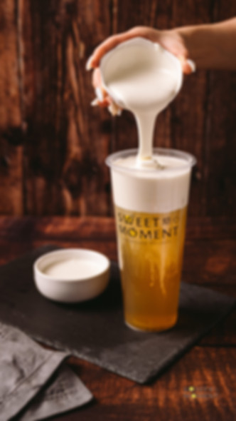 Organic Tea with Cheese Foam