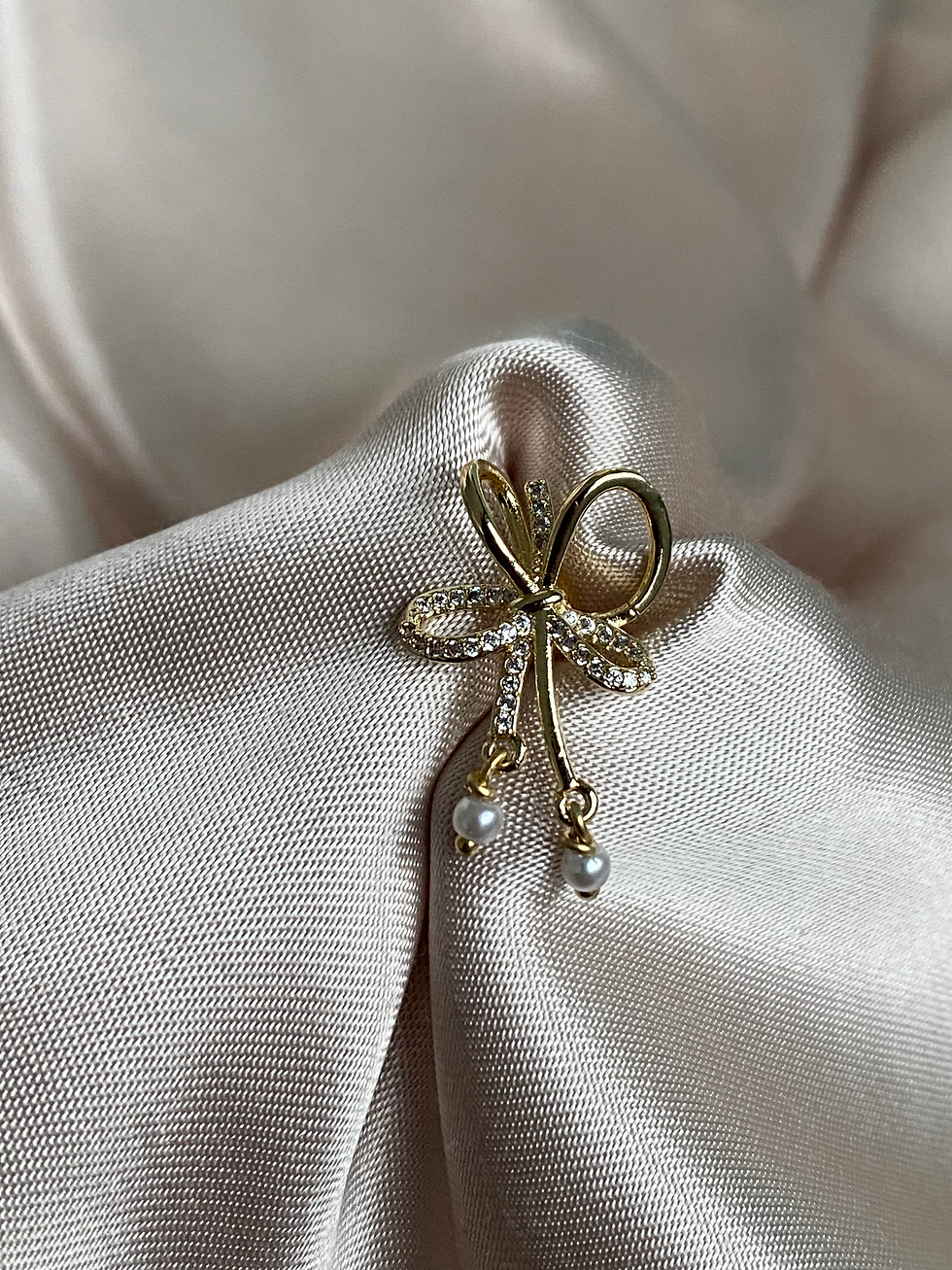 Miniatura: Ribbon Gold 14K Earrings