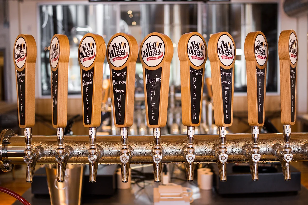 Hell 'n Blazes Craft Beer on tap