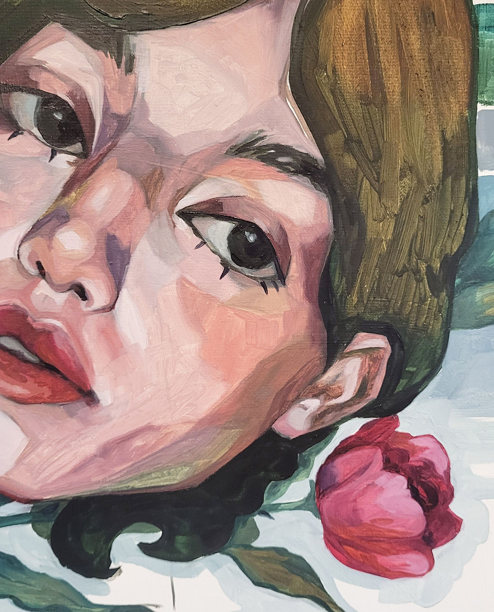 Miniatyrbilde: Original "Float" Oil Painting 50x50cm