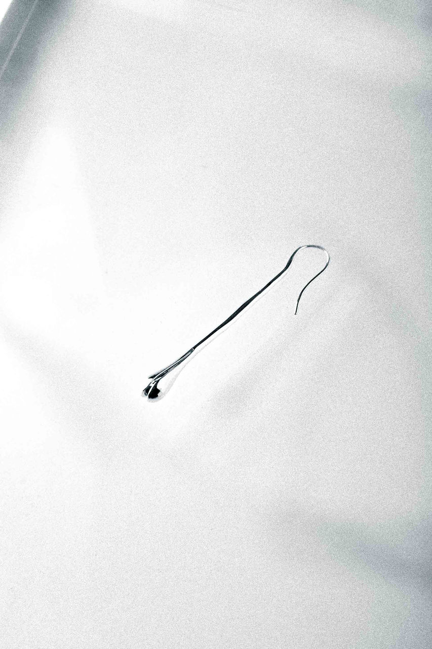 crack on tears earring, yan jiang studio, silver earring, wedding earring