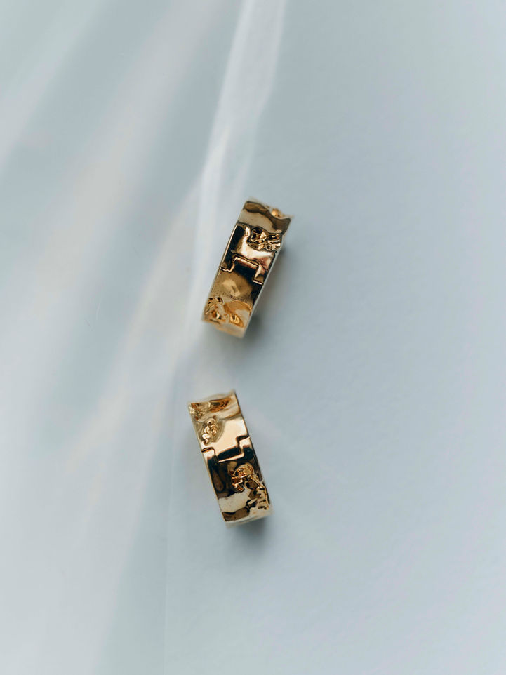 gold plated silver earring