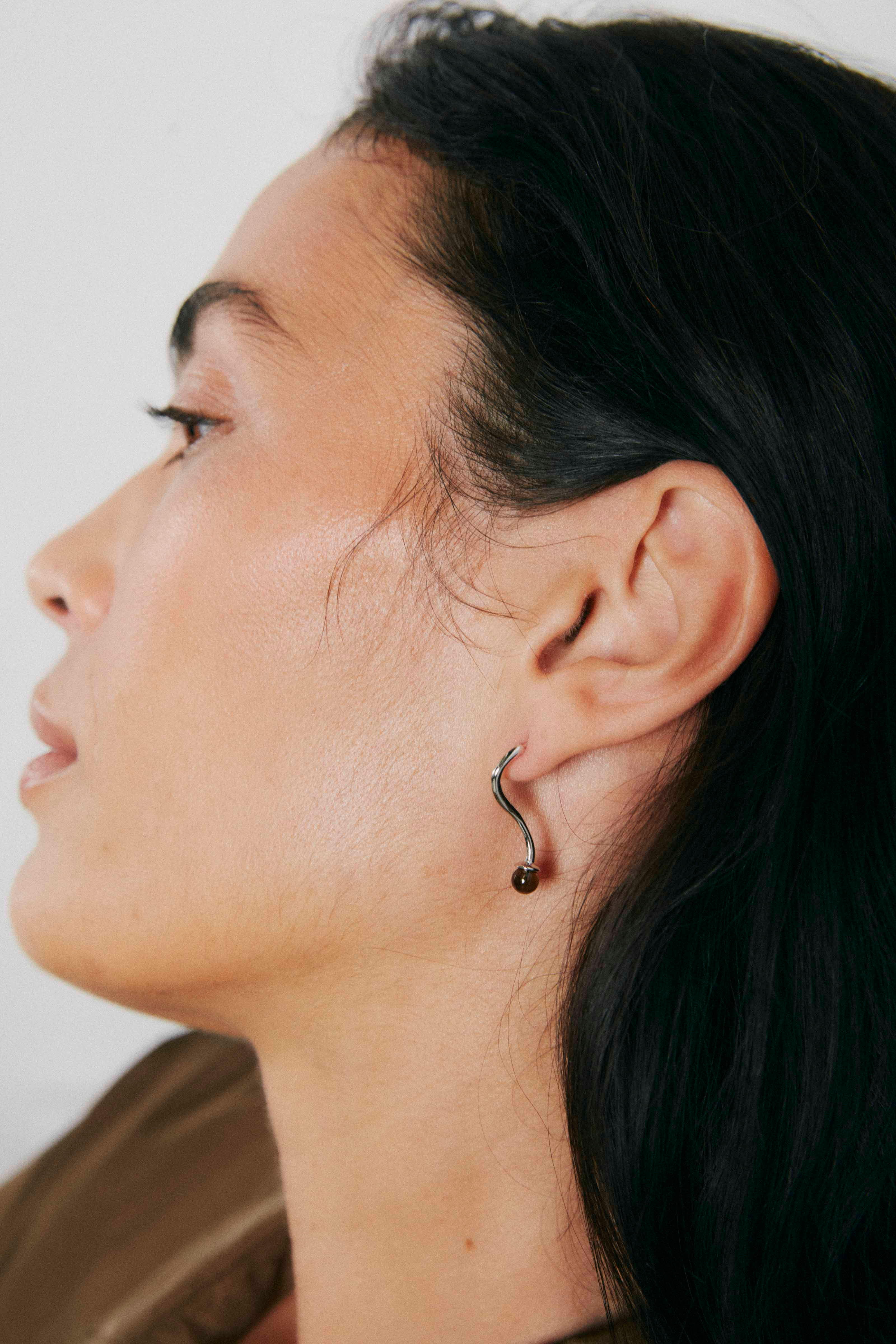 Pearl front - Smoky quartz