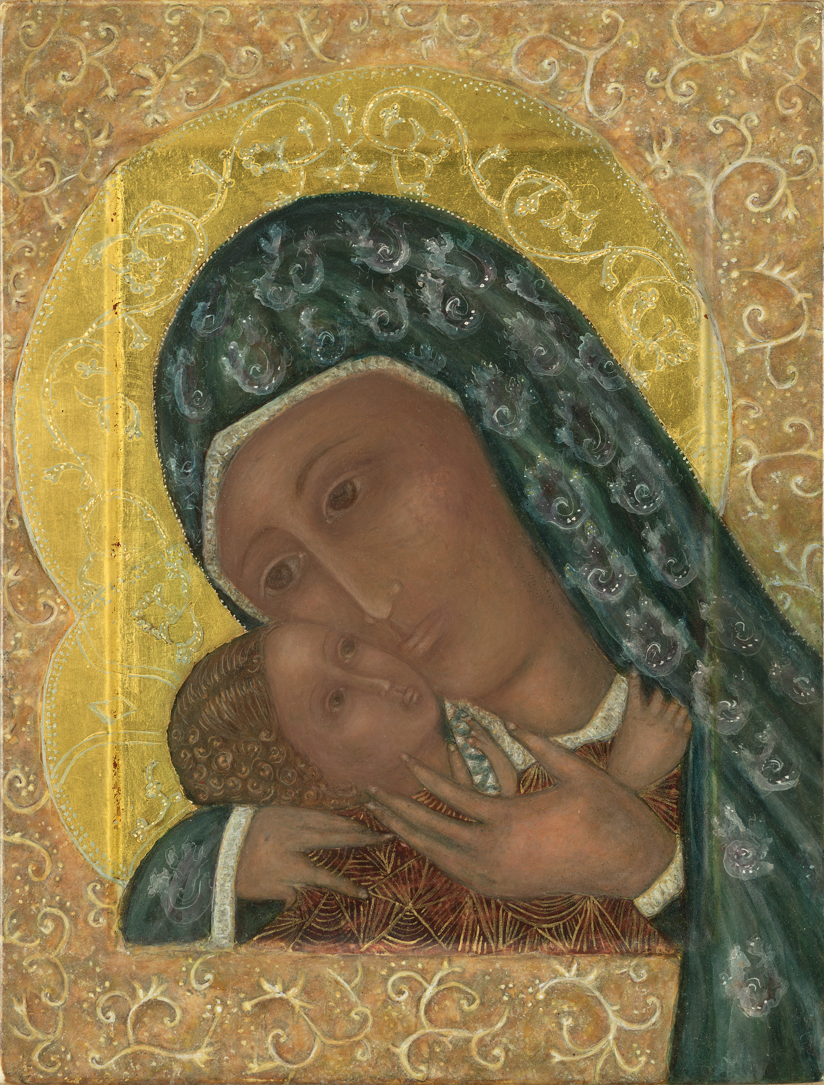 Blue Madonna & Child
