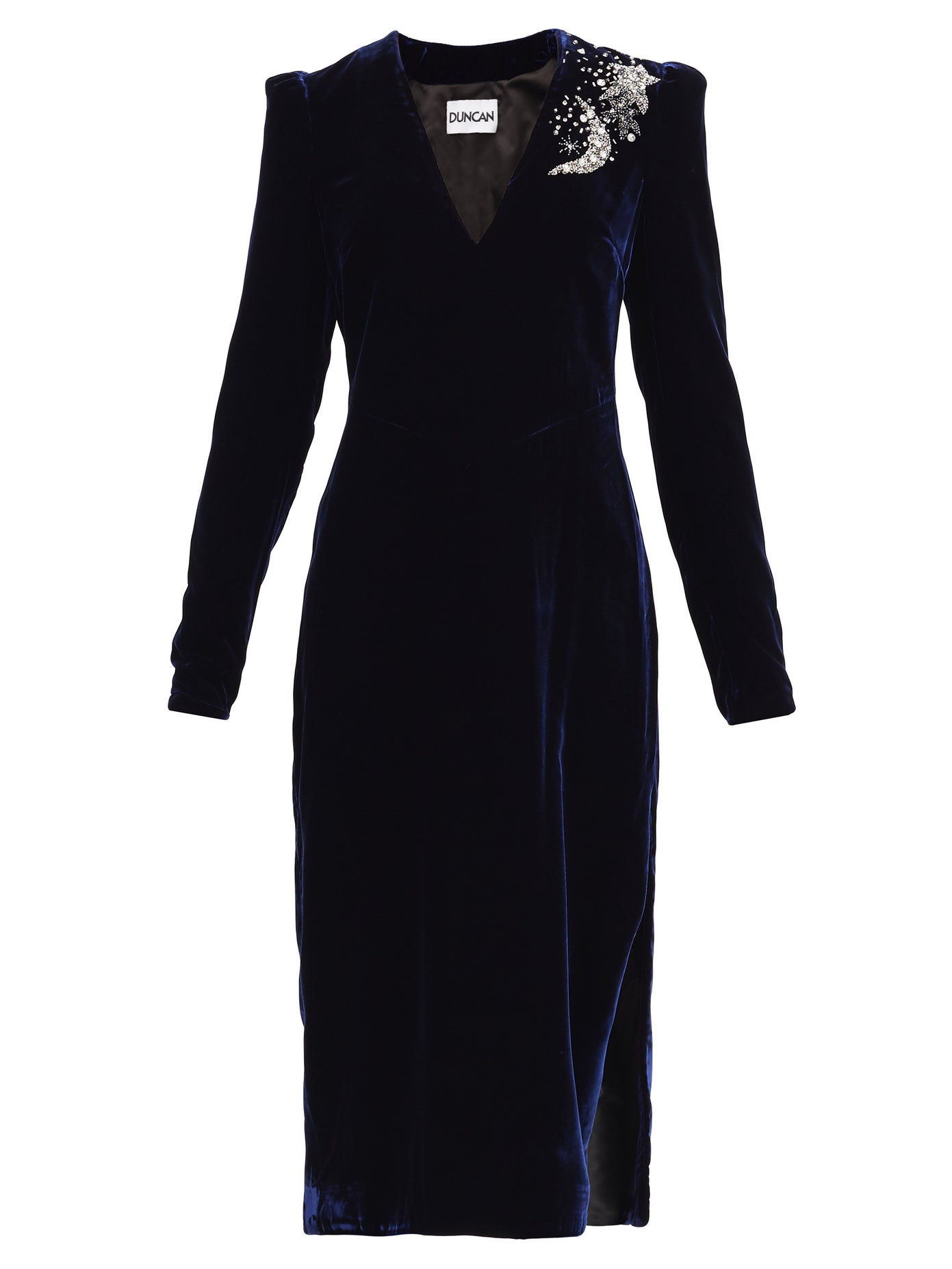 The Manzatto crystal-embellished velvet dress