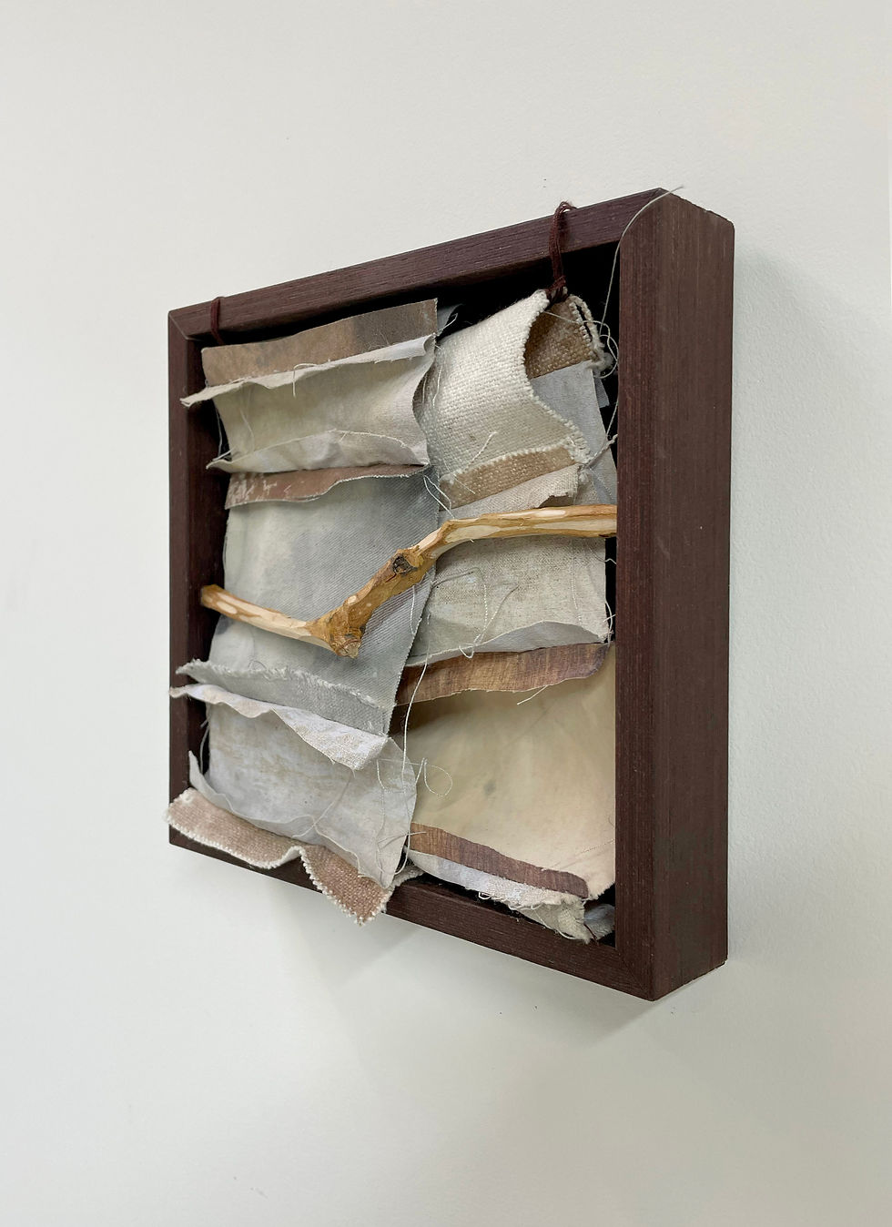 Thumbnail: Senderos -Adriana Jaros-Acrylic and natural pigments on recycled fabric sewn together, car
